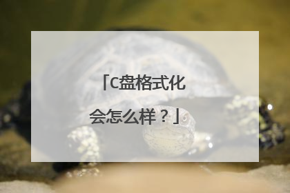 C盘格式化会怎么样?