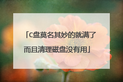 C盘莫名其妙的就满了而且清理磁盘没有用