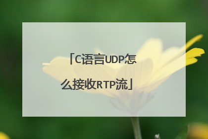 C语言UDP怎么接收RTP流