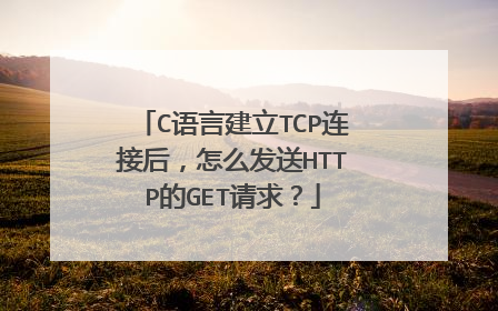 C语言建立TCP连接后，怎么发送HTTP的GET请求？