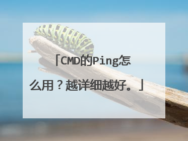 CMD的Ping怎么用？越详细越好。