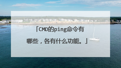 CMD的ping命令有哪些，各有什么功能。