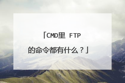 CMD里 FTP的命令都有什么？