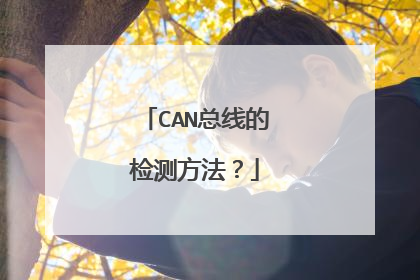 CAN总线的检测方法？