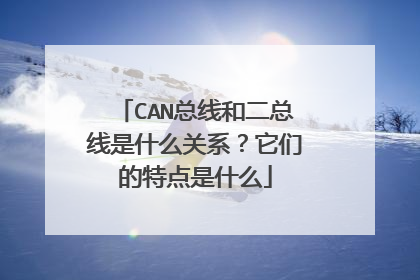 CAN总线和二总线是什么关系？它们的特点是什么
