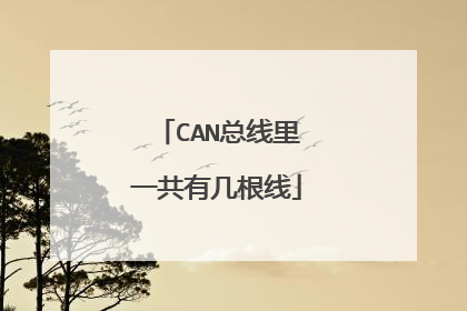 CAN总线里一共有几根线