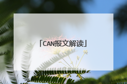 CAN报文解读