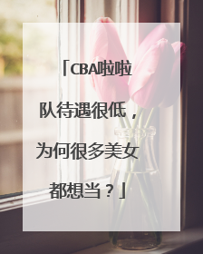 CBA啦啦队待遇很低，为何很多美女都想当？