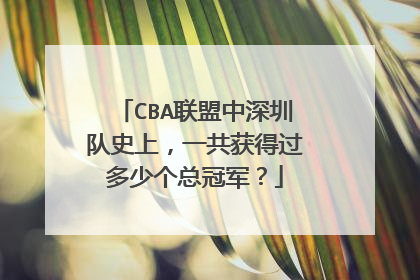 CBA联盟中深圳队史上，一共获得过多少个总冠军？