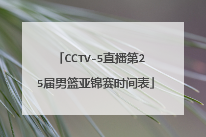 CCTV-5直播第25届男篮亚锦赛时间表