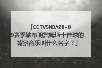 CCTV5NBA08-09赛季勒布朗詹姆斯十佳球的背景音乐叫什么名字?