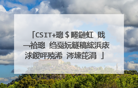 CSIT+璁＄畻鏈虹�戝�﹁祫璁�绉戞妧鐩稿綋浜庡浗鍐呯殑浠�涔堜笓涓�