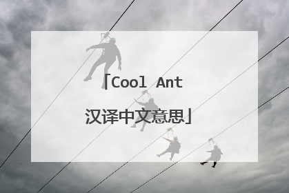 Cool Ant 汉译中文意思