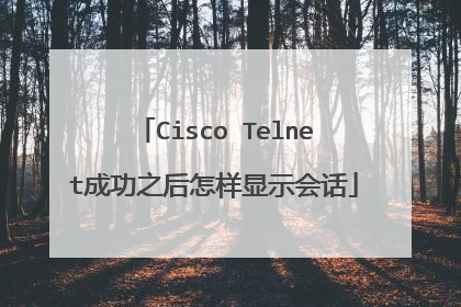 Cisco Telnet成功之后怎样显示会话