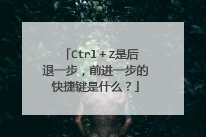 Ctrl+Z是后退一步,前进一步的快捷键是什么?