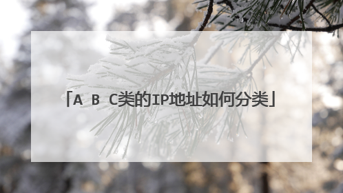 A B C类的IP地址如何分类