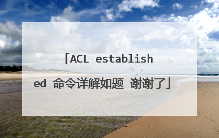 ACL established 命令详解如题 谢谢了