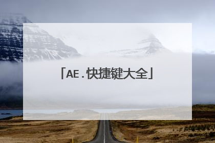 AE.快捷键大全