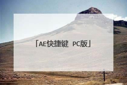 AE快捷键 PC版