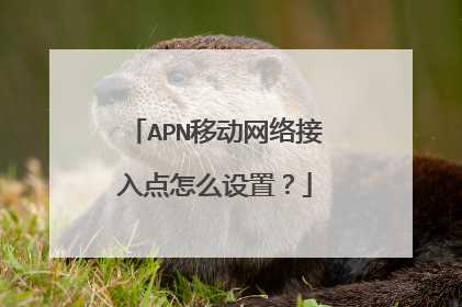 APN移动网络接入点怎么设置?