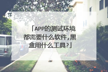 APP的测试环境都需要什么软件,黑盒用什么工具?