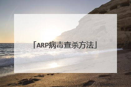 ARP病毒查杀方法