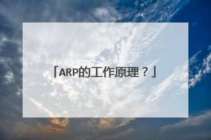 ARP的工作原理？