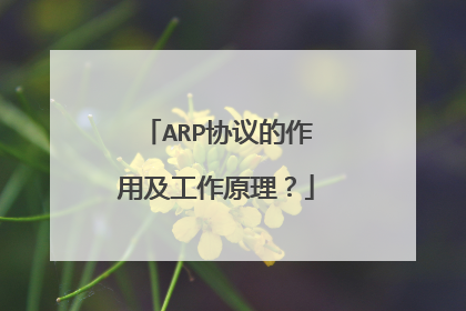 ARP协议的作用及工作原理？