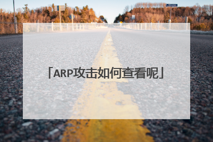 ARP攻击如何查看呢