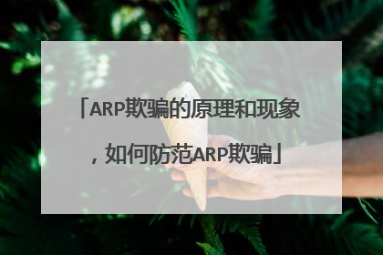 ARP欺骗的原理和现象，如何防范ARP欺骗