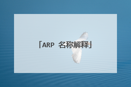 ARP 名称解释