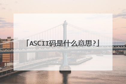 ASCII码是什么意思?