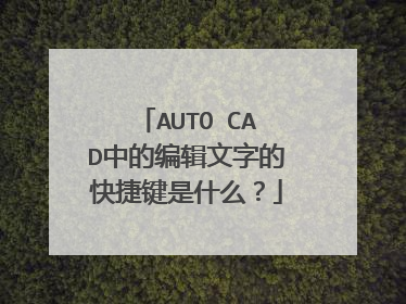 AUTO CAD中的编辑文字的快捷键是什么？