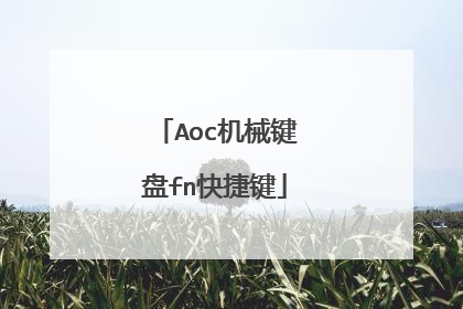 Aoc机械键盘fn快捷键