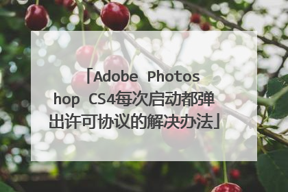 Adobe Photoshop CS4每次启动都弹出许可协议的解决办法