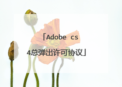 Adobe cs4总弹出许可协议
