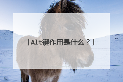 Alt键作用是什么？