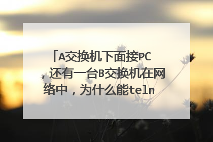 A交换机下面接PC ,还有一台B交换机在网络中,为什么能telnet却不能ping通