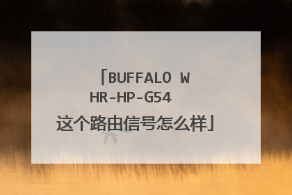BUFFALO WHR-HP-G54 这个路由信号怎么样