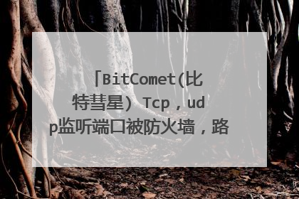 BitComet(比特彗星) Tcp,udp监听端口被防火墙,路由器阻塞怎么解?