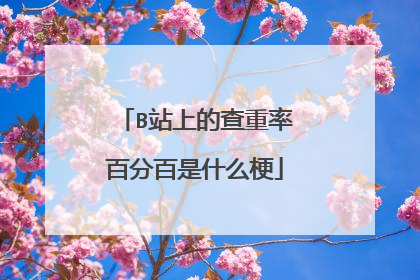 B站上的查重率百分百是什么梗