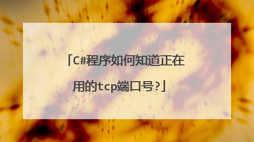 C#程序如何知道正在用的tcp端口号?