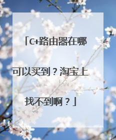 C+路由器在哪可以买到？淘宝上找不到啊？