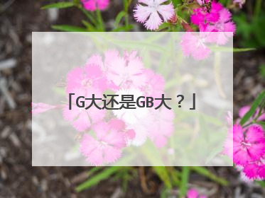 G大还是GB大?
