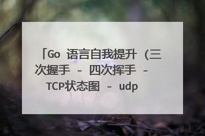 Go 语言自我提升 (三次握手 - 四次挥手 - TCP状态图 - udp - 网络文件传输)