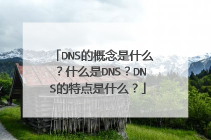 DNS的概念是什么?什么是DNS?DNS的特点是什么?