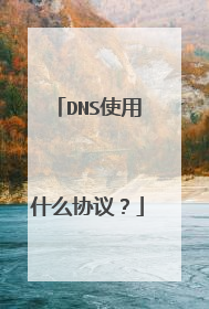 DNS使用什么协议？