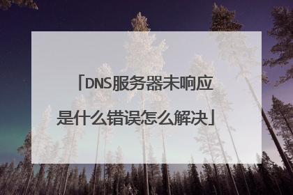 DNS服务器未响应是什么错误怎么解决