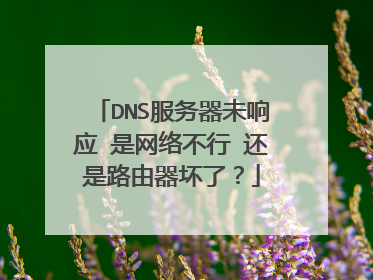 DNS服务器未响应 是网络不行 还是路由器坏了?