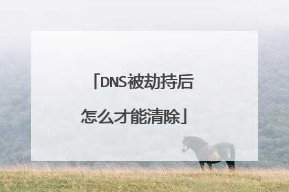 DNS被劫持后怎么才能清除
